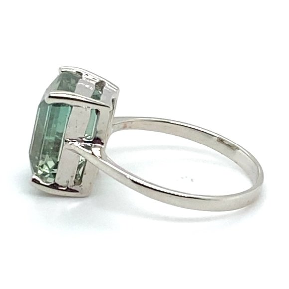 Bi Color Tourmaline 5.90ct Solid 14K White Gold Ring - Picture 7 of 7